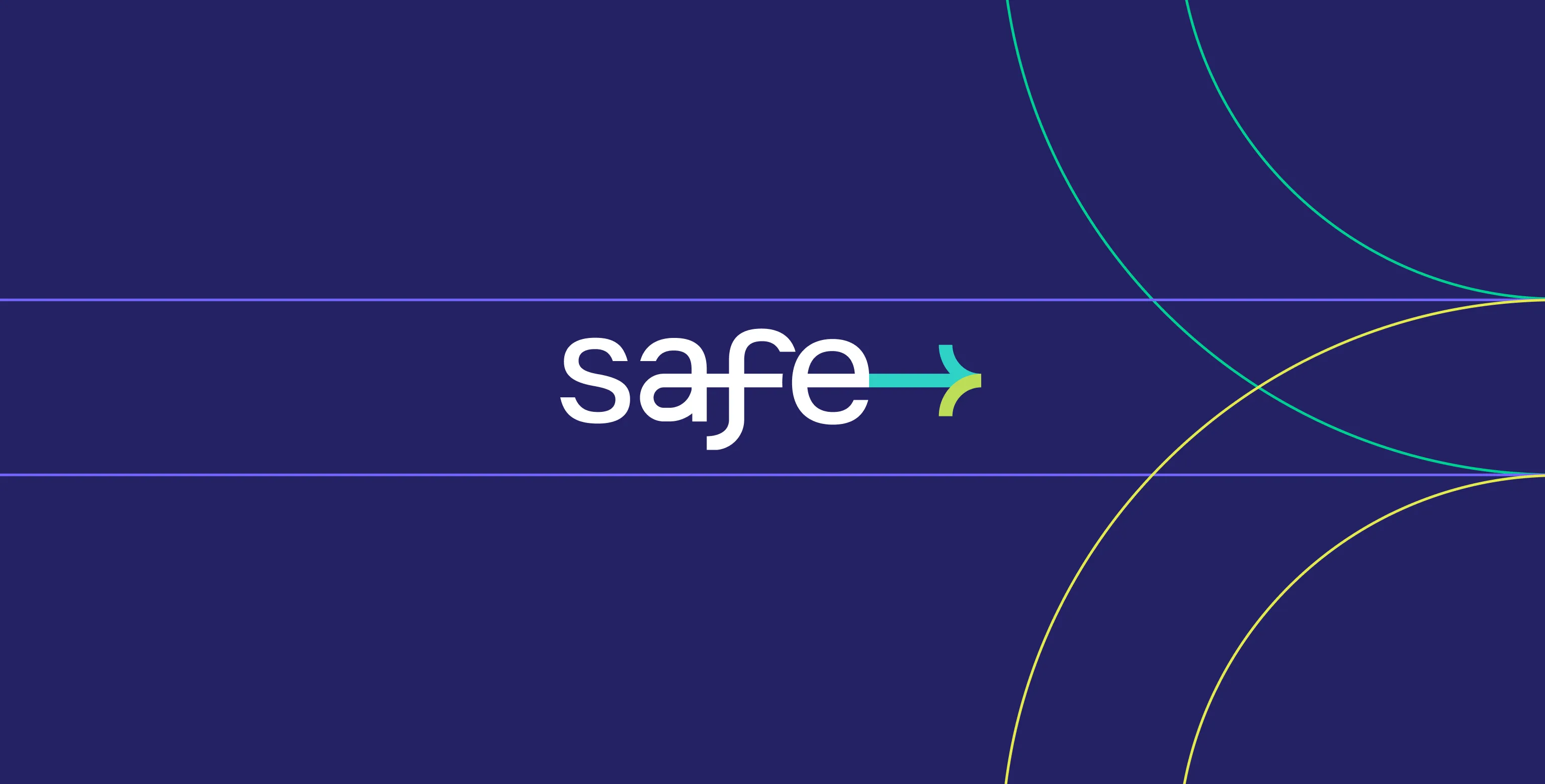 Safe logo on dark purple background 