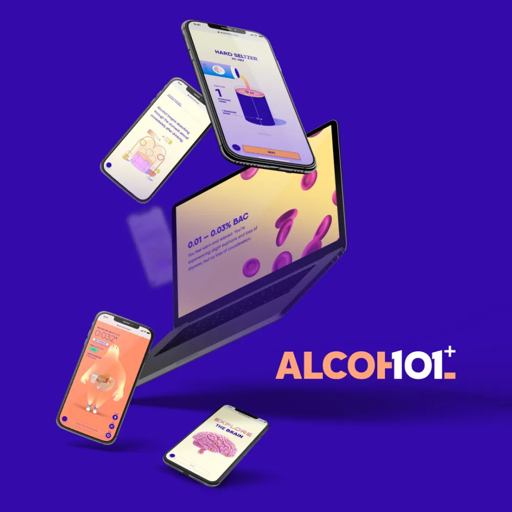 Alcohol101+ app design