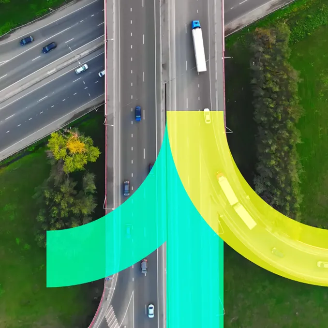 Safe arrow over highway merge